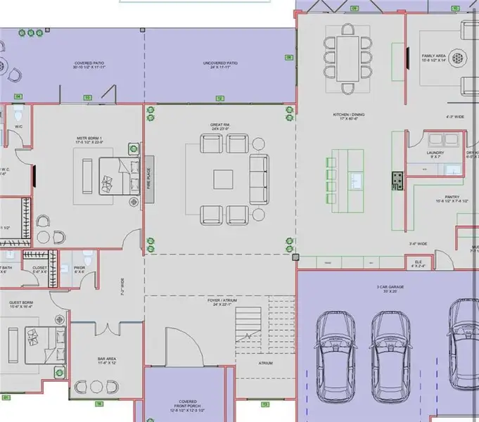 2D floor plan layout of this home in , Buford, GA (Image 3).