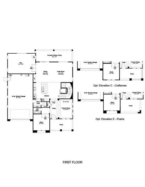 2D floor plan layout of this home in Ellsworth Ranch, Queen Creek, AZ (Image 4).