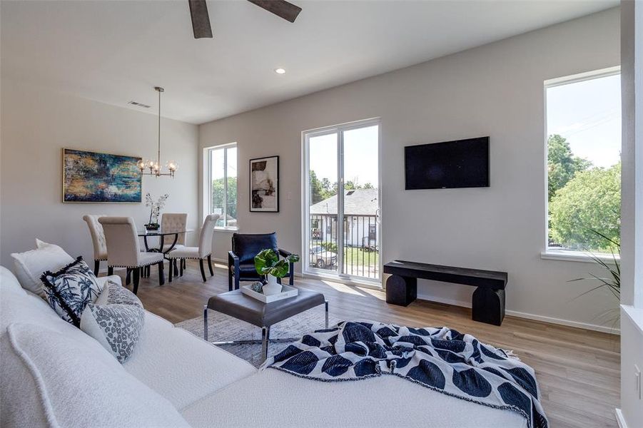 Furnished interior view inside a new home in , Dallas (Image 6). Furnished interior view inside a new home in , Dallas (Image 6).