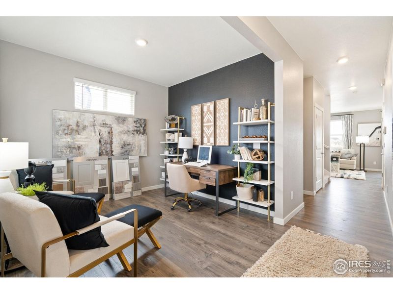 Furnished interior view inside a new home in Fossil Creek Ranch, Windsor (Image 10).