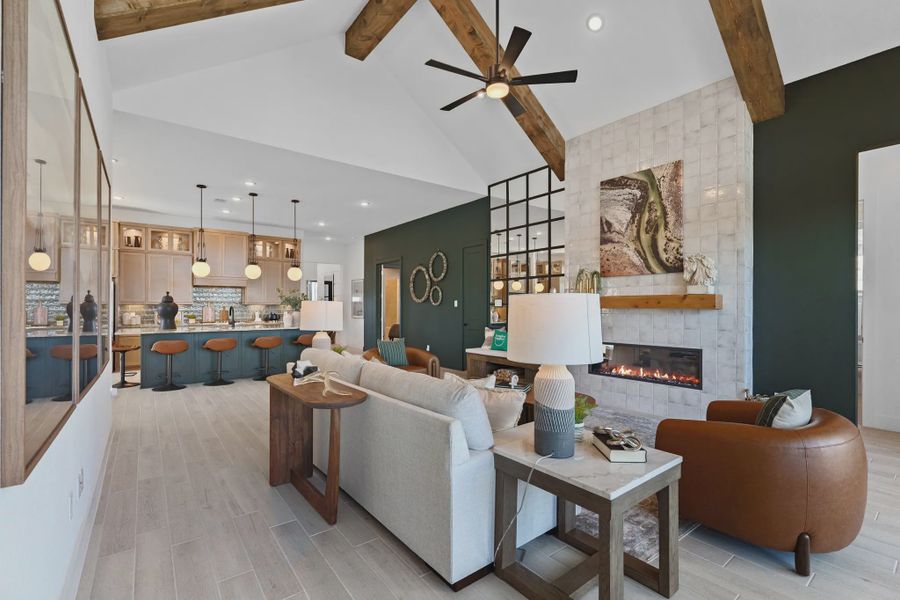 Representative furnished interior of a home built from the Sweetwater by Chesmar Homes in Meridiana 50's and 60's, Manvel (Image 17).