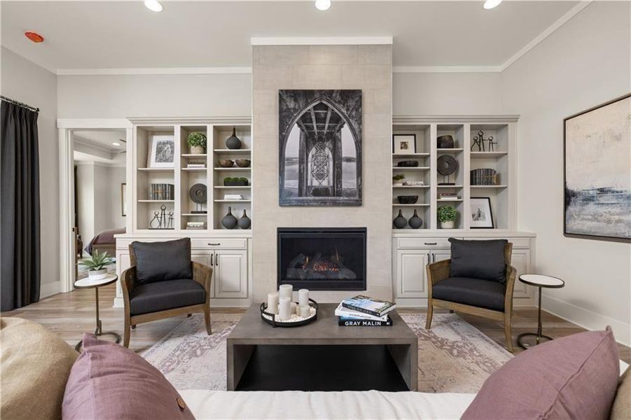 Furnished interior view inside a new home in Soleil Belmont Park, Canton (Image 37). Furnished interior view inside a new home in Soleil Belmont Park, Canton (Image 37).