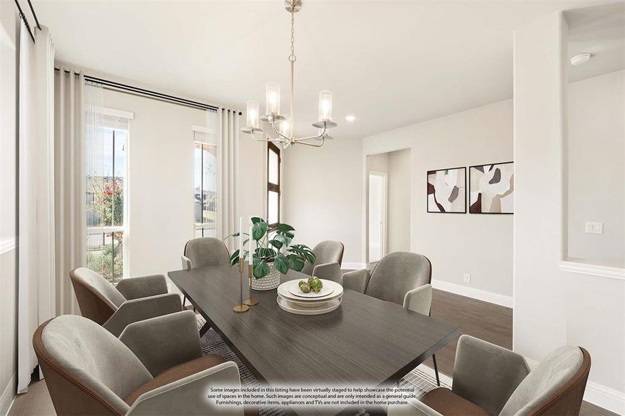 Furnished interior view inside a new home in Union Park Classic 55, Little Elm (Image 16). Furnished interior view inside a new home in Union Park Classic 55, Little Elm (Image 16).