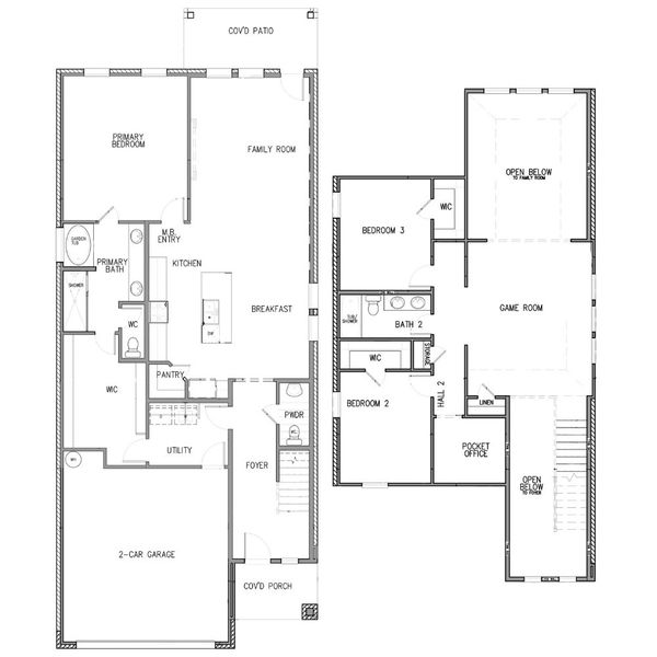2D floor plan layout of this home in Tabor Ranch, Ponder, TX (Image 2). 2D floor plan layout of this home in Tabor Ranch, Ponder, TX (Image 2).