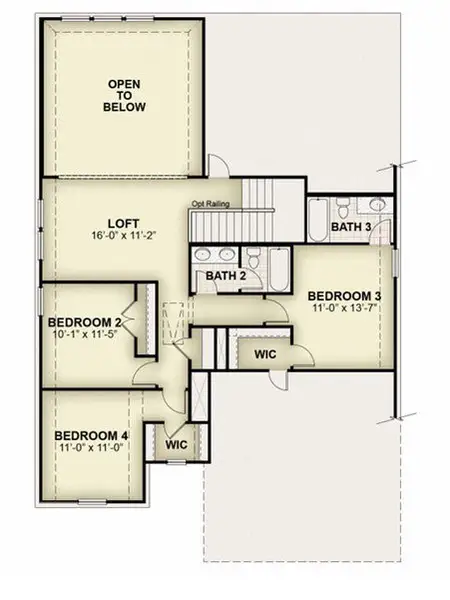 2D floor plan layout for the Freedom by Rockwell Homes in Creekside, Royse City, TX (Image 6). 2D floor plan layout for the Freedom by Rockwell Homes in Creekside, Royse City, TX (Image 6).
