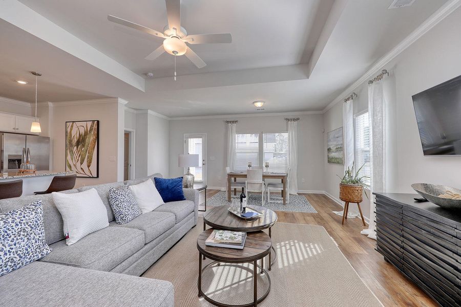Furnished interior view inside a new home in Fairway Woods at Wyboo, Manning (Image 11).