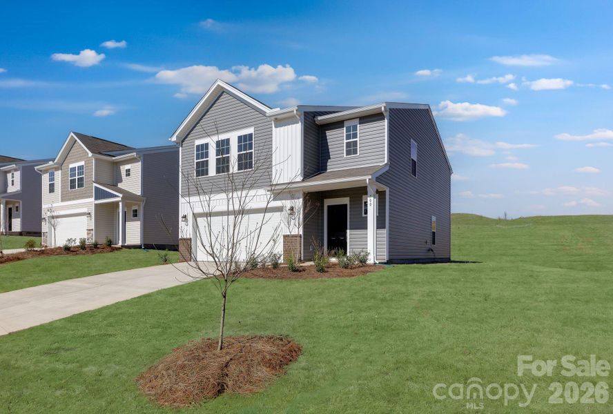 Front exterior of a new home in Cleveland Hill, Shelby, NC, highlighting curb appeal (Image 2).