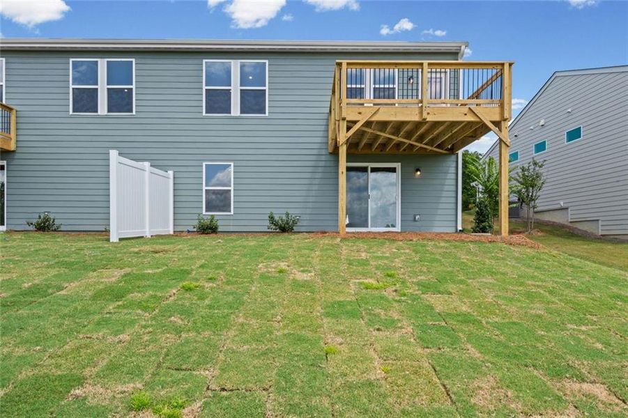 Exterior details and patio area of a home in Villas at Gold Creek, Dawsonville (Image 26).