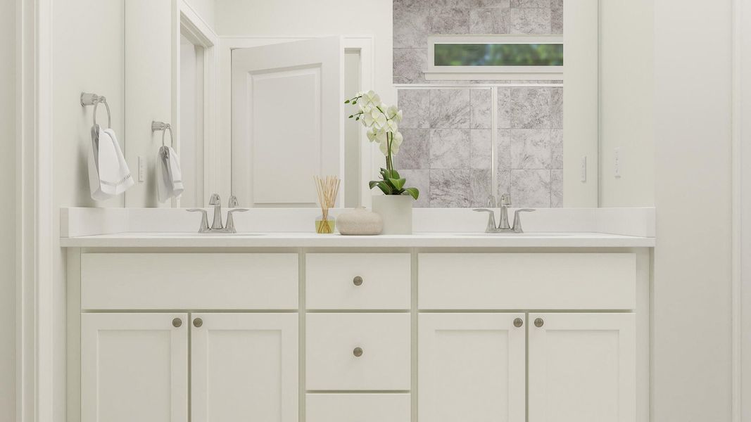 Furnished interior view inside a new home in Horizons at Carnes Crossroads | 55+: Cottage Collection, Summerville (Image 23).