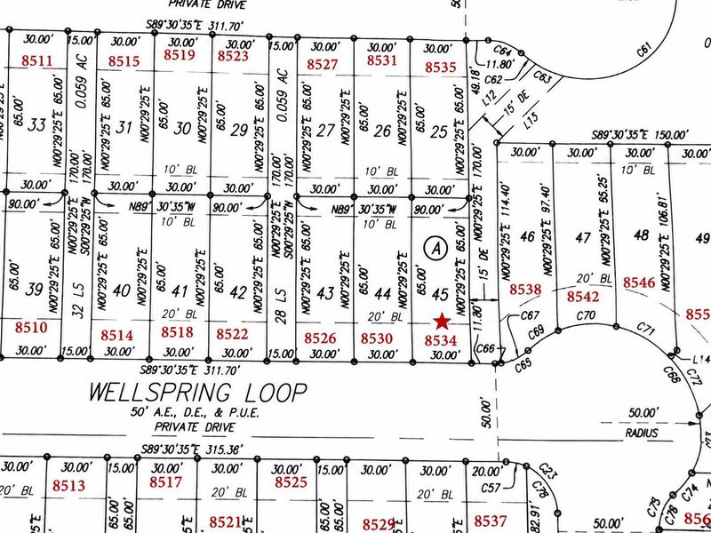 Homesite location marked with a star