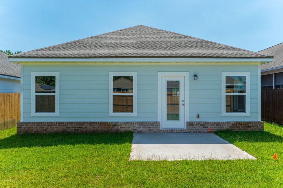 Representative exterior photo of a completed home built from the Austin by CJL Homes in Blossom Grove, Crestview, FL (Image 22).