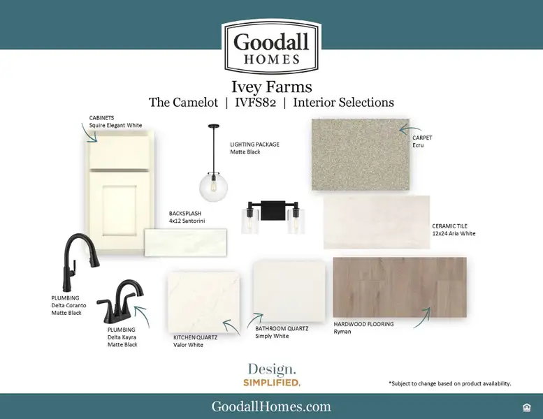 Sample of building materials used in homes in Ivey Farms - The Vintage Collection, Farragut (Image 3).