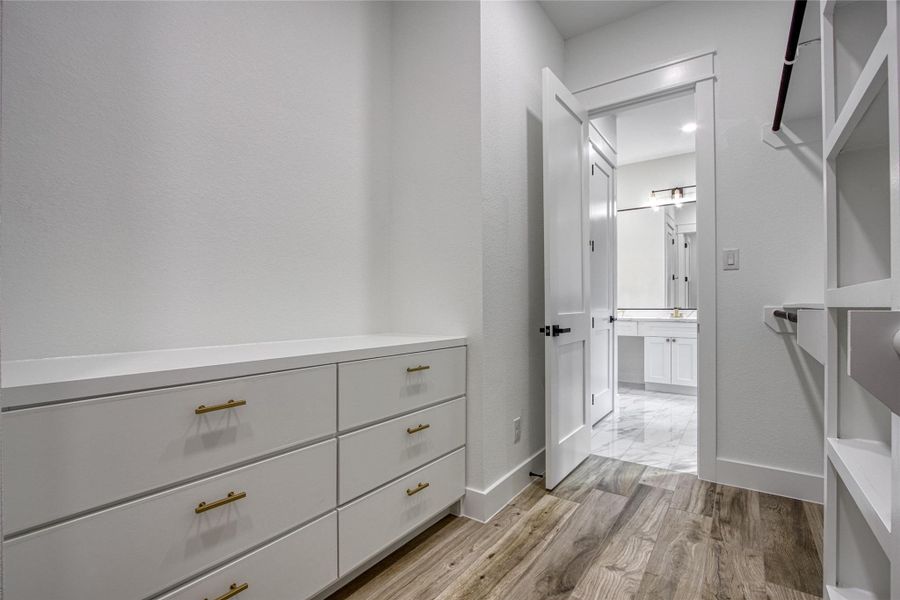 Drawers in Primary closet Drawers in Primary closet