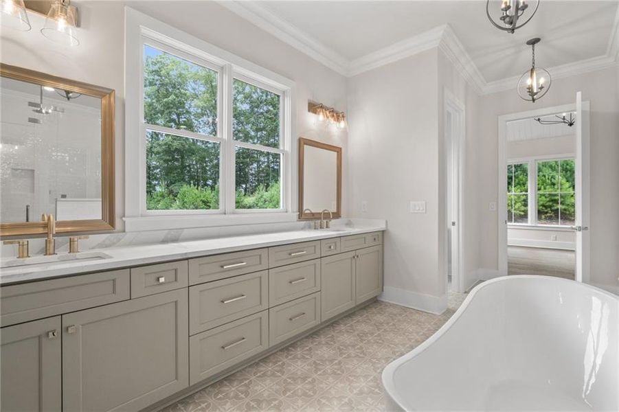 Furnished interior view inside a new home in Crossroads, Alpharetta (Image 6).