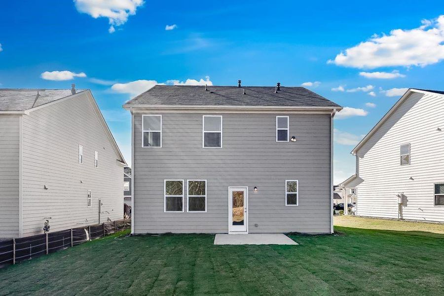 Exterior details and patio area of a home in Falls Creek, Flowery Branch (Image 2). Exterior details and patio area of a home in Falls Creek, Flowery Branch (Image 2).