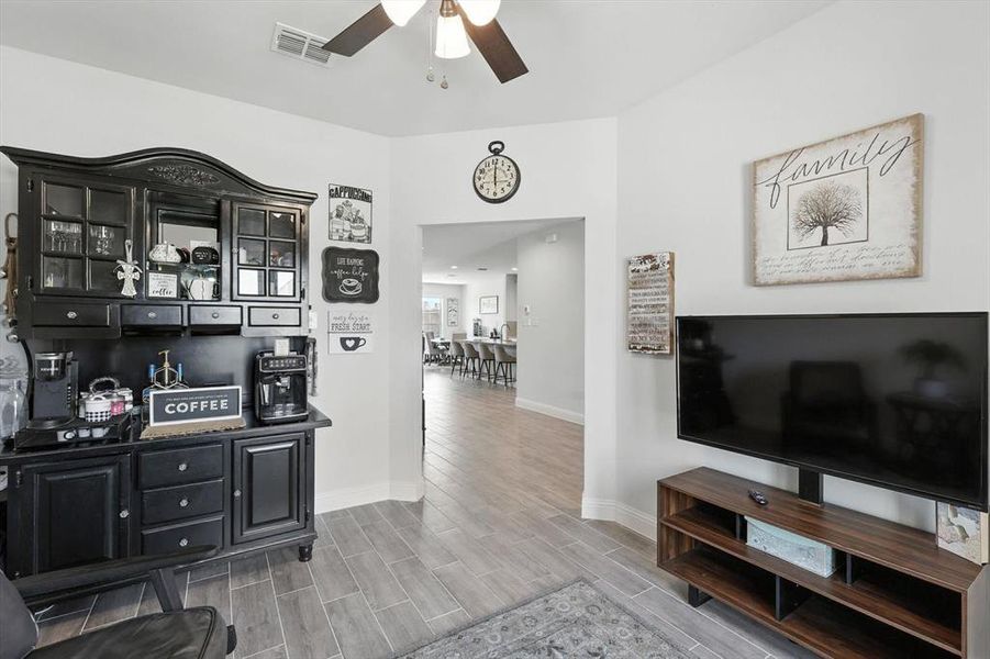 Furnished interior view inside a new home in , Krum (Image 27).