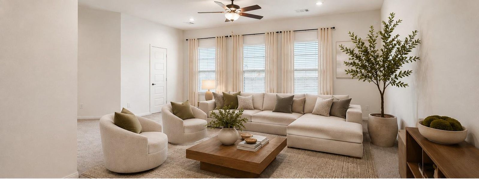 Virtually staged living room Virtually staged living room
