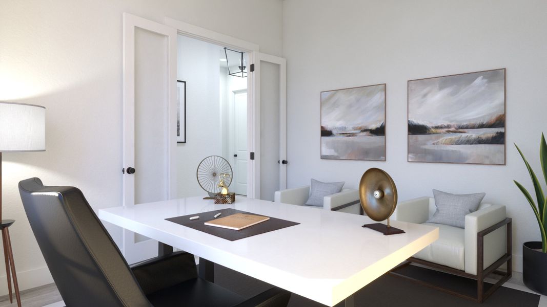 Representative furnished interior of a home built from the Griffin V by Southgate Homes in Eliana, McKinney (Image 5).