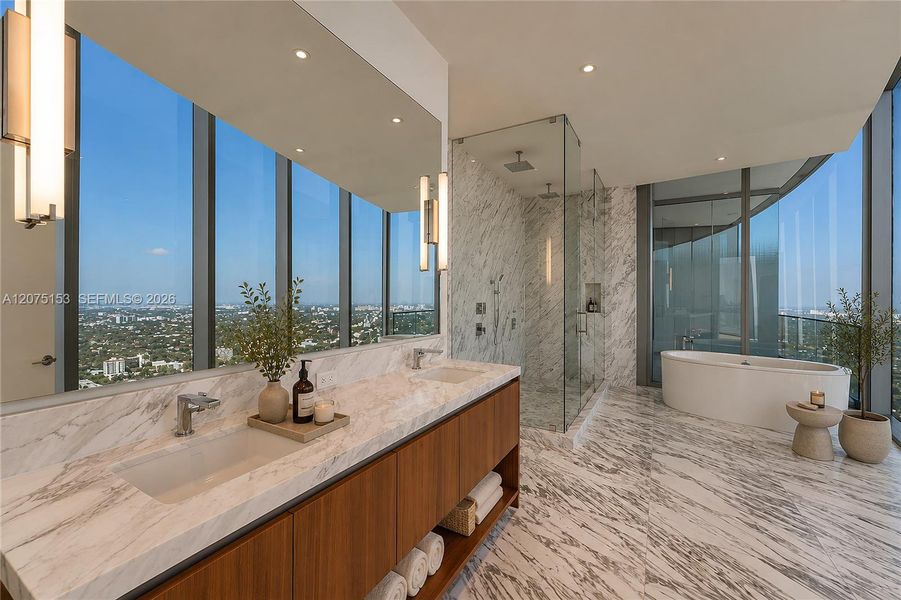 Secondary Bathroom. UNA Residences Brickell. One or more photos have been virtually staged. Secondary Bathroom. UNA Residences Brickell. One or more photos have been virtually staged.