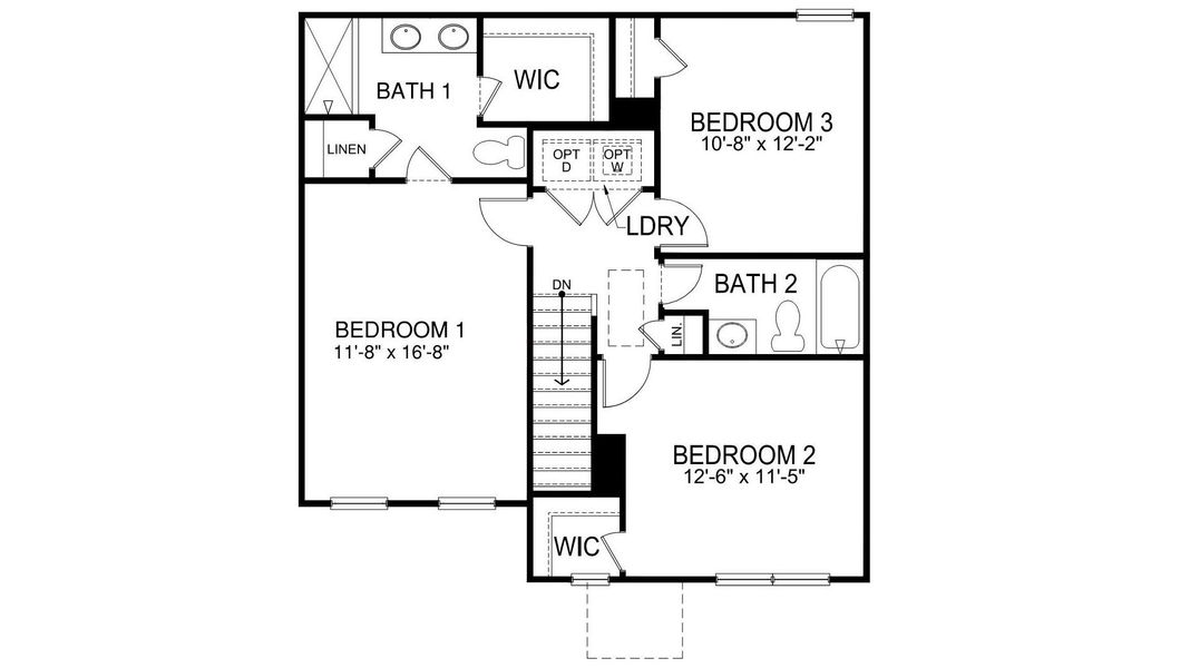 2D floor plan layout for the Rachel by D.R. Horton in Patton Cove, Clyde, NC (Image 4). 2D floor plan layout for the Rachel by D.R. Horton in Patton Cove, Clyde, NC (Image 4).