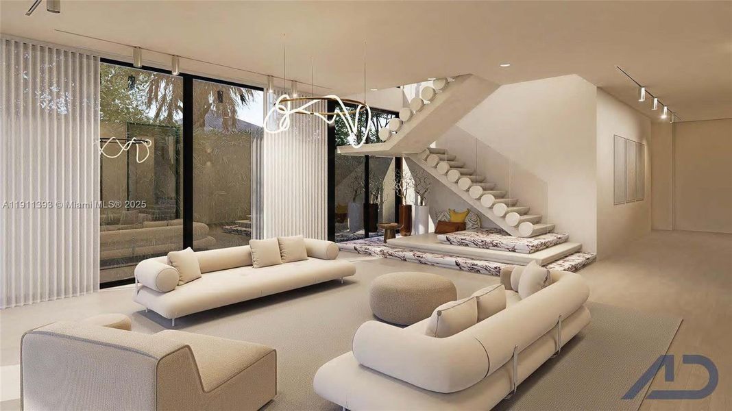 Furnished interior view inside a new home in , Miami Beach (Image 14).