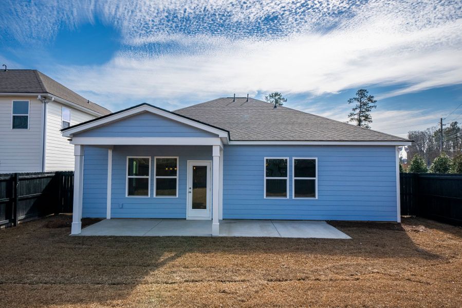 Exterior details and patio area of a home in Monroe Preserve, Chapin (Image 32).
