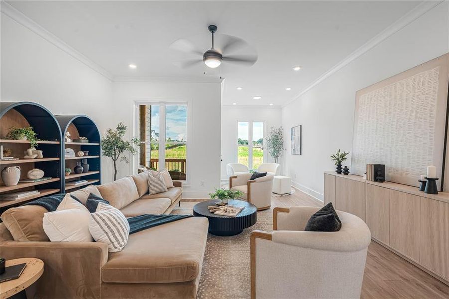 Furnished interior view inside a new home in Waterhaven, Cumming (Image 36).