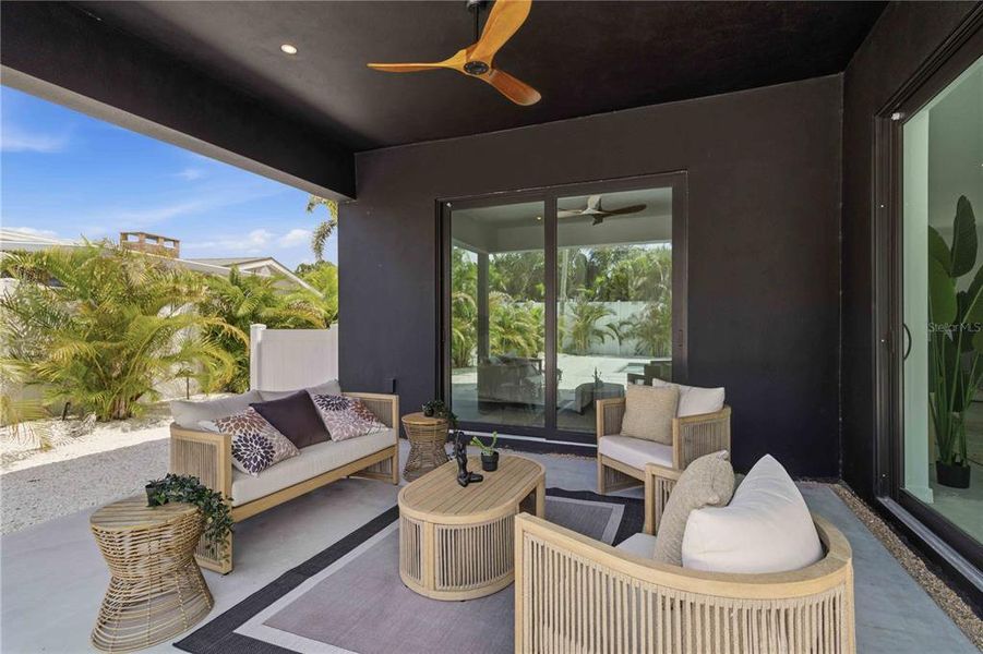 Exterior details and patio area of a home in , Sarasota (Image 27).