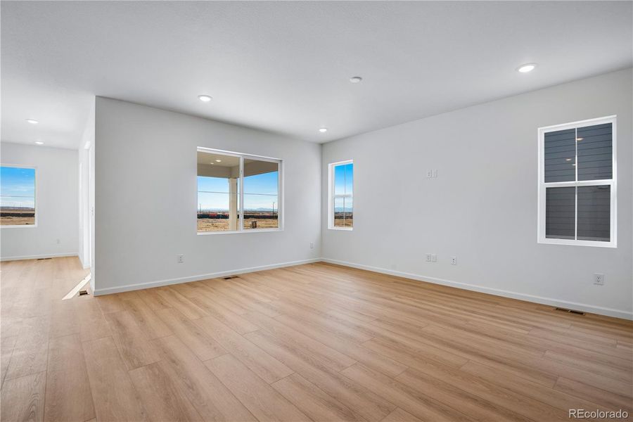 Spacious, unfurnished interior of a new home in Prelude at The Aurora Highlands, Aurora (Image 23). Spacious, unfurnished interior of a new home in Prelude at The Aurora Highlands, Aurora (Image 23).