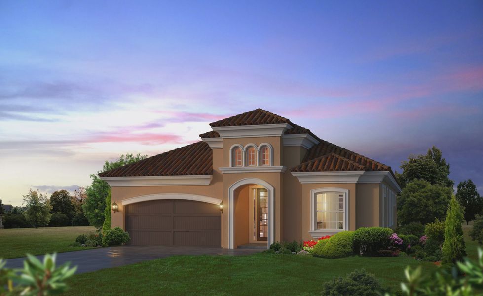 Representative exterior photo of a completed home built from the Serena by ICI Homes in Lake Jovita, Dade City, FL (Image 2). Representative exterior photo of a completed home built from the Serena by ICI Homes in Lake Jovita, Dade City, FL (Image 2).