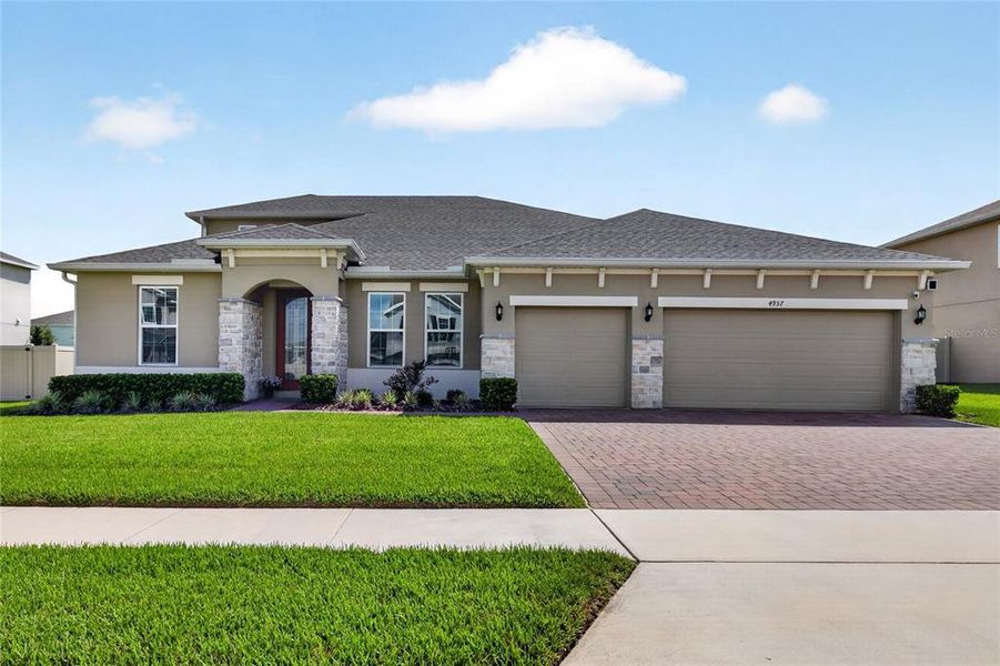Front exterior of a new home in , Mount Dora, FL, highlighting curb appeal (Image 22). Front exterior of a new home in , Mount Dora, FL, highlighting curb appeal (Image 22).