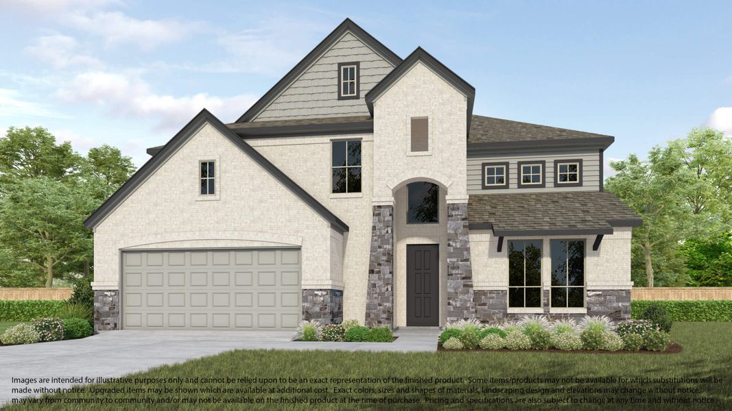 Representative exterior photo of a completed home built from the 672 by Long Lake Ltd. in Briarwood Crossing, Rosenberg, TX (Image 1). Representative exterior photo of a completed home built from the 672 by Long Lake Ltd. in Briarwood Crossing, Rosenberg, TX (Image 1).