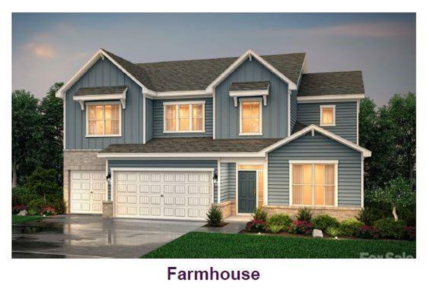 Front exterior of a new home in Brownstone Ridge, Mooresville, NC, highlighting curb appeal (Image 1).