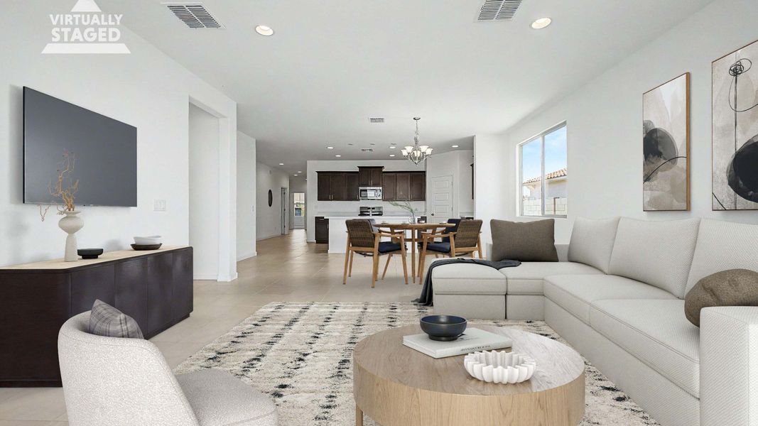 Furnished interior view inside a new home in The Lakes at Rancho El Dorado, Maricopa (Image 9).