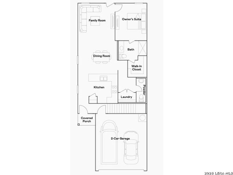 2D floor plan layout of this home in Sapphire Grove, San Antonio, TX (Image 4).