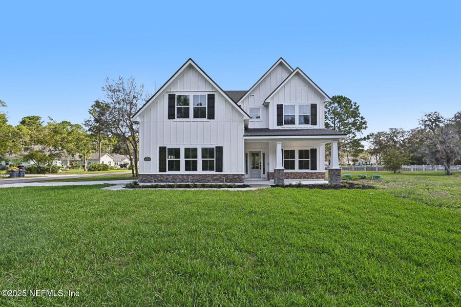 Front exterior of a new home in , Fernandina Beach, FL, highlighting curb appeal (Image 2).