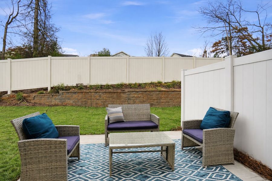 Exterior details and patio area of a home in Hedgecliff Townes, Kannapolis (Image 4).