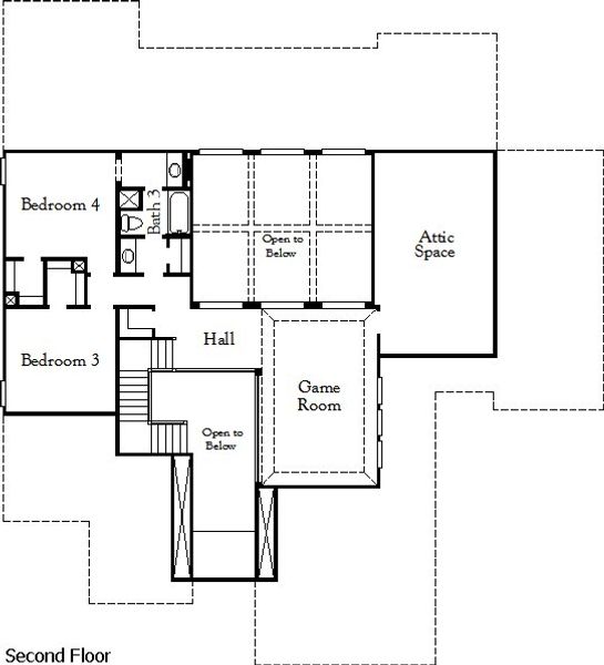 2D floor plan layout of this home in Palmera Ridge, Leander, TX (Image 6).