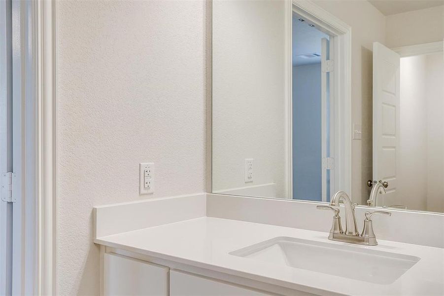 Bathroom featuring vanity