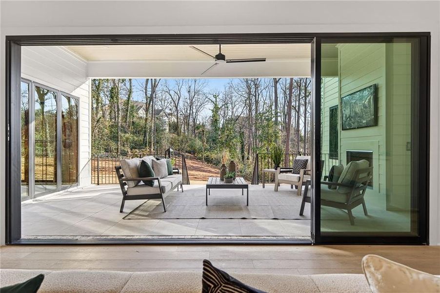 Exterior details and patio area of a home in , Atlanta (Image 3).