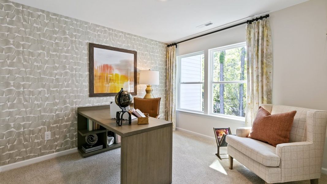 Representative furnished interior of a home built from the DENVER - TRADITIONS by D.R. Horton in Chapel Townes, Raleigh (Image 22).