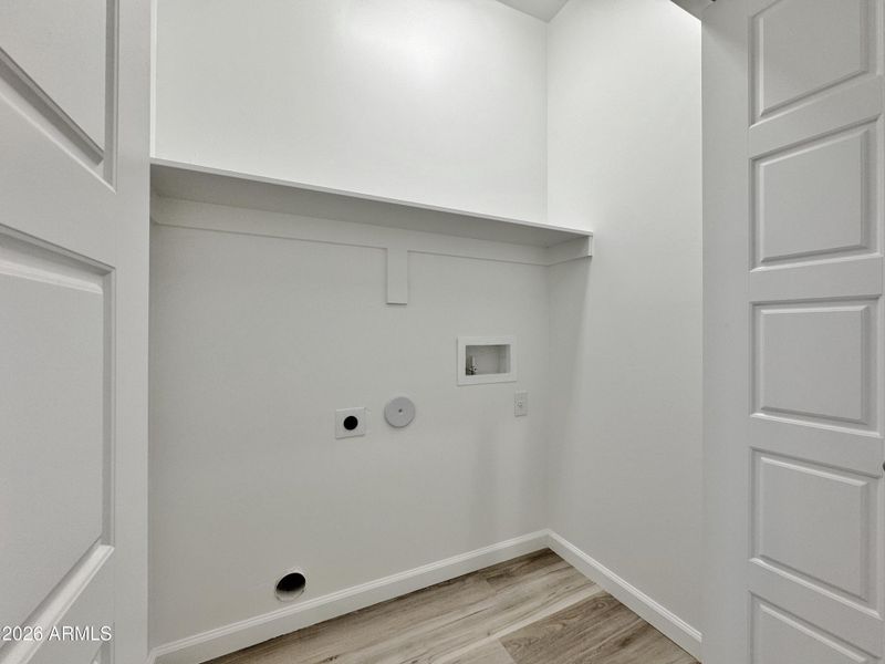 Utility area with shelving