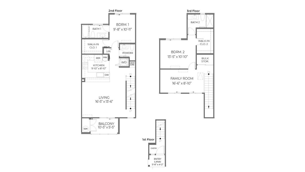 2D floor plan layout for the E104 by D.R. Horton in Monarch Ranch, Manor, TX (Image 3).