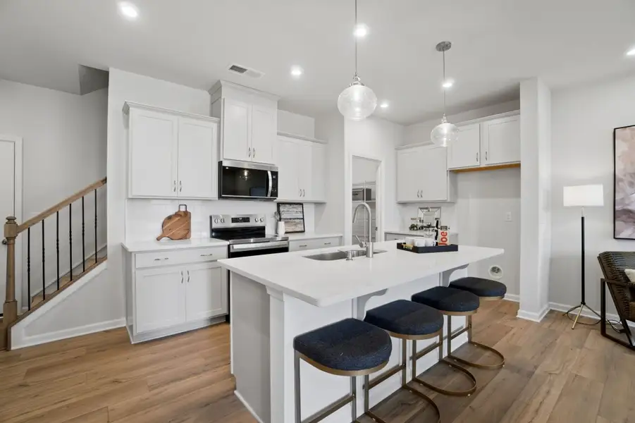 Furnished interior view inside a new home in The Townes at Cheyney, Charlotte (Image 9).