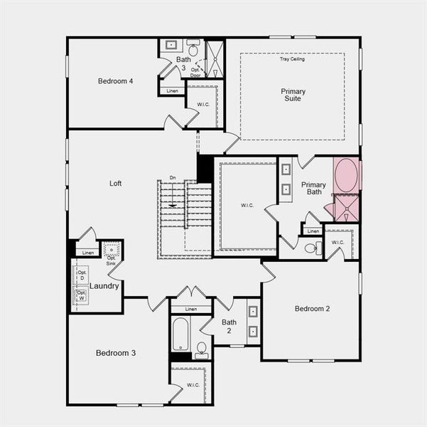 2D floor plan layout of this home in Bailey Fence, Dacula, GA (Image 3).