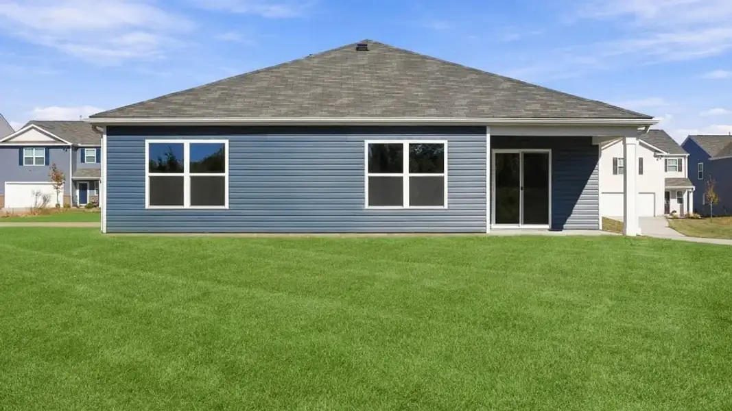 Exterior details and patio area of a home in Waverly Station, Greenwood (Image 3).