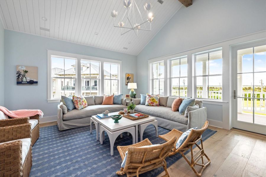 Furnished interior view inside a new home in , Galveston (Image 15). Furnished interior view inside a new home in , Galveston (Image 15).