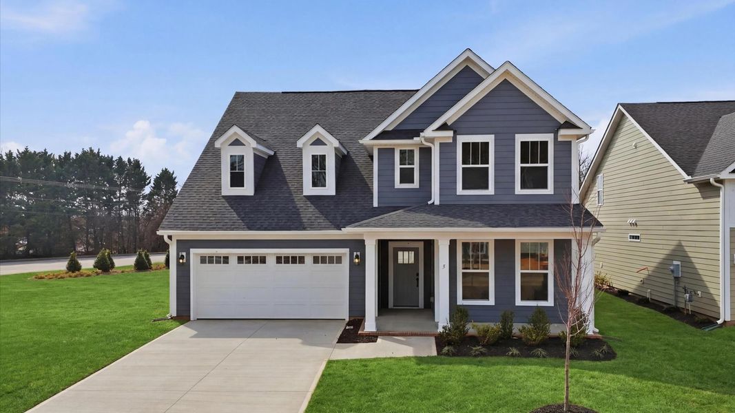Representative exterior photo of a completed home built from the Drayton by DRB Homes in Pelham Crossing Single Family Homes, Greenville, SC (Image 22).