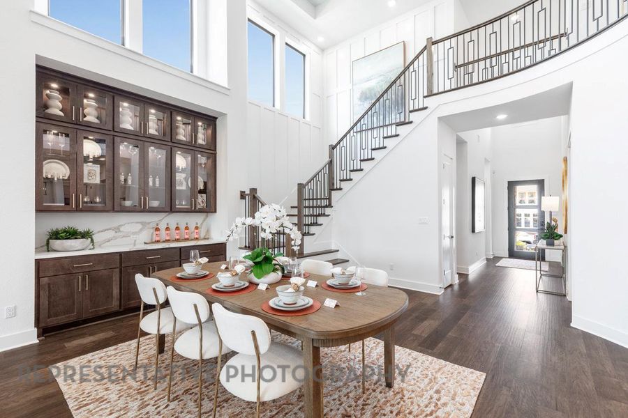 Furnished interior view inside a new home in Lariat: 70ft. lots, Liberty Hill (Image 6).