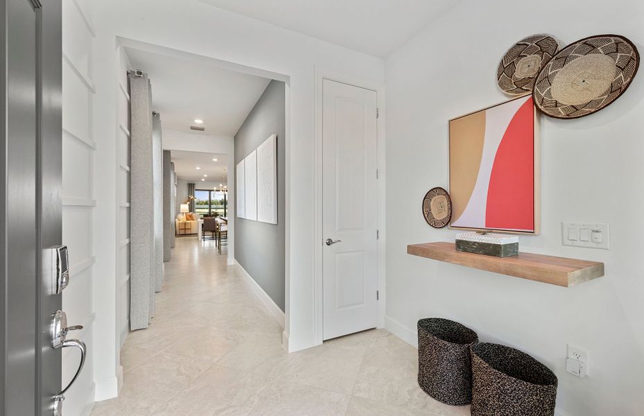Furnished interior view inside a new home in Del Webb Oak Creek, North Fort Myers (Image 10).